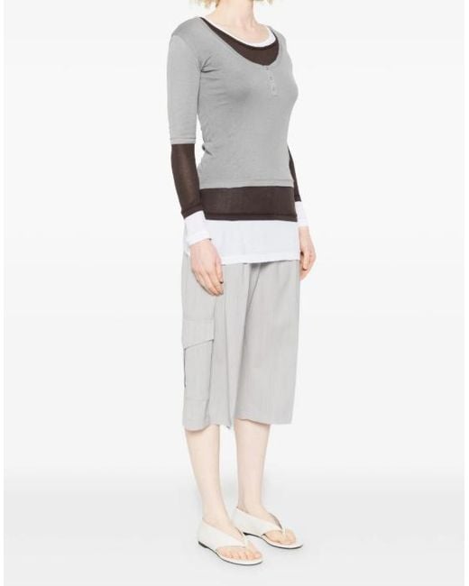 GIMAGUAS Gray Gemma Layered Mini Dress