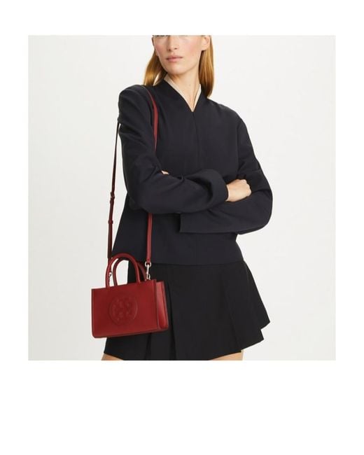 Tory Burch Red Ella Bio Mini Top Handle Bag