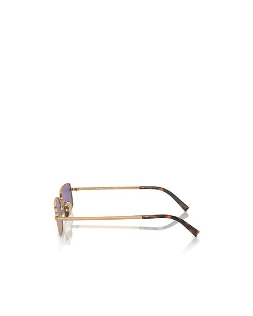 Prada Purple Eyewear Rectangle Frame Sunglasses