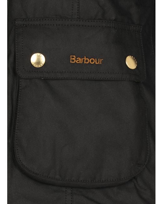 Barbour Black Cropped Beadnell Waxed Jacket