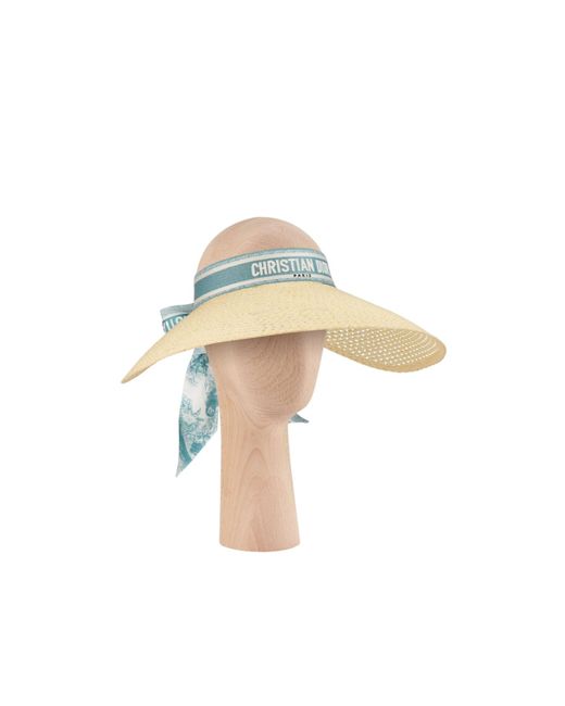 Dior White Iviera D-Ocean Visor With Mitzah