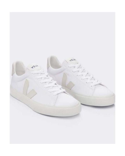 Veja White Campo Low-Top Sneakers for men