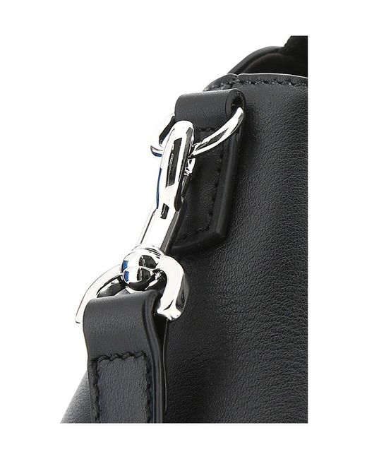 Fendi Black Small Leather Boston Bag
