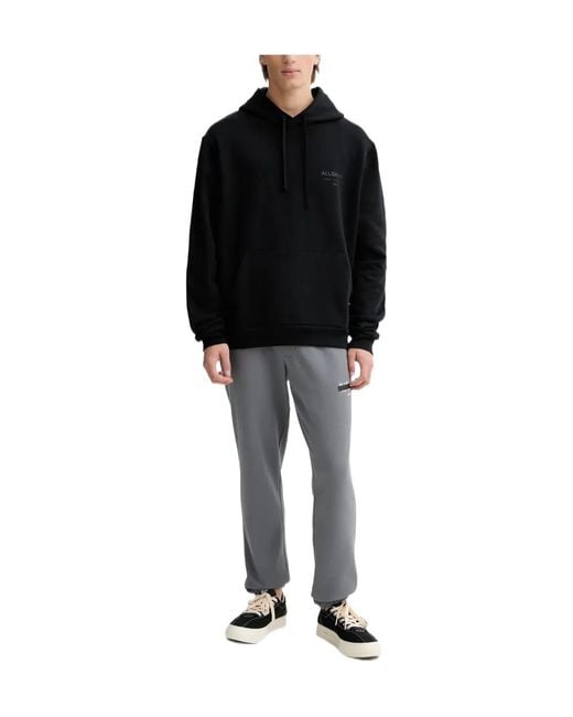 AllSaints Gray Logo Square-Pocket Joggers for men