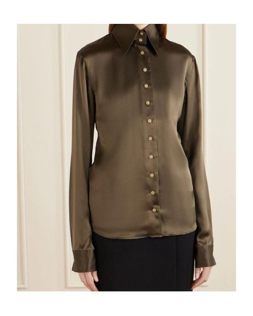 Khaite Green Long-Sleeved Shirt