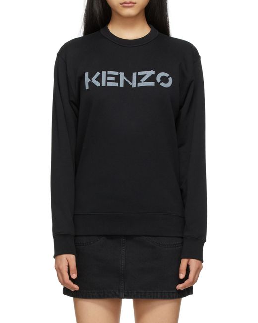 KENZO Black Logo-Print Cotton Sweatshirt
