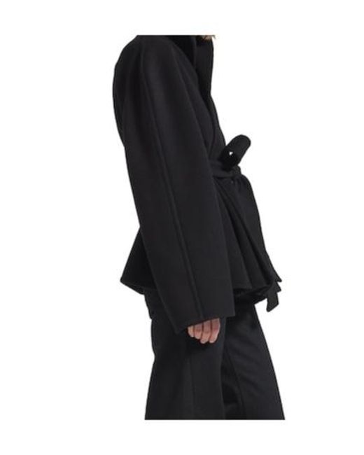 Balenciaga Black Short Wrap Coat
