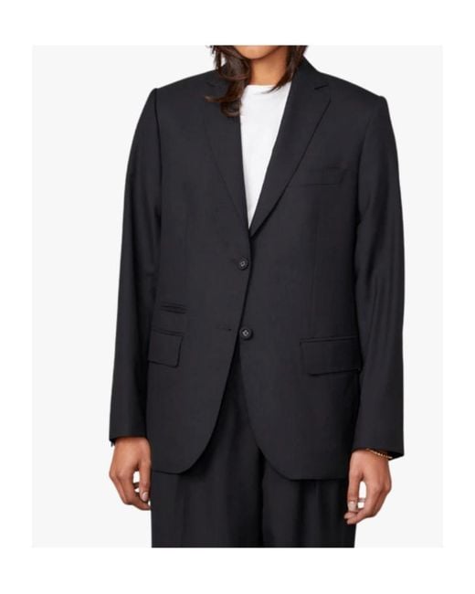 Officine Generale Black Long-Sleeve Blazer