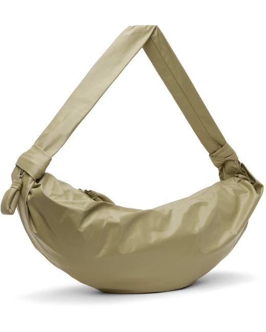 Lemaire Metallic Croissant Leather Shoulder Bag for men