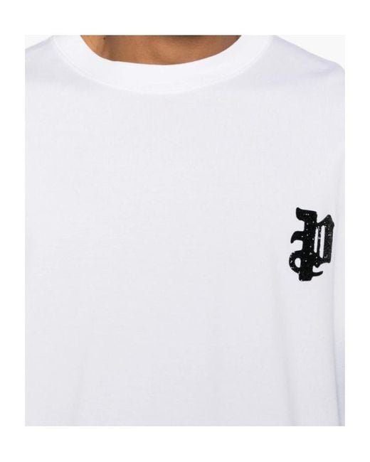 Purple Brand White Logo T-Shirt for men