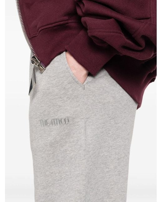 The Attico Gray Elastic Waist Track Pants