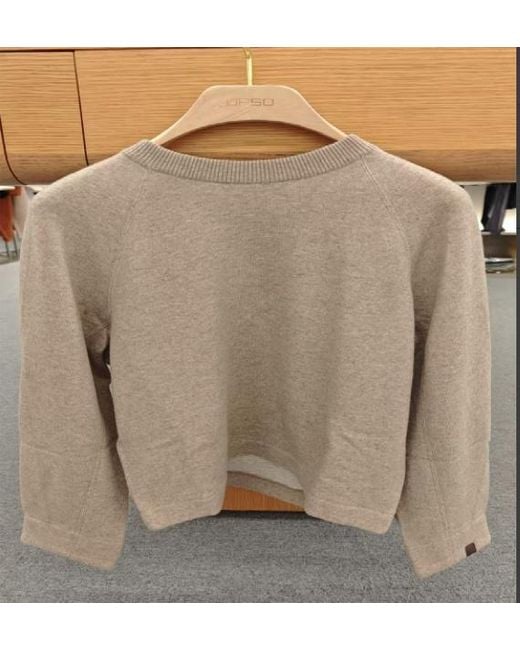 Max Mara Natural Long-Sleeved Knitwear