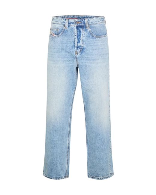 DIESEL Blue Straight-Leg Jeans for men