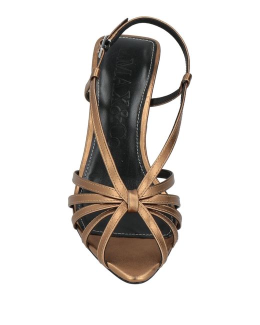 MAX&Co. Multicolor Metallic Pointed Toe Sandals