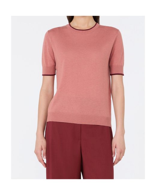 Max Mara Pink Short-Sleeved Knitwear