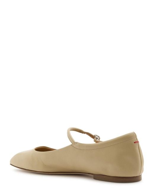 Aeyde Natural Uma Leather Ballet Flats