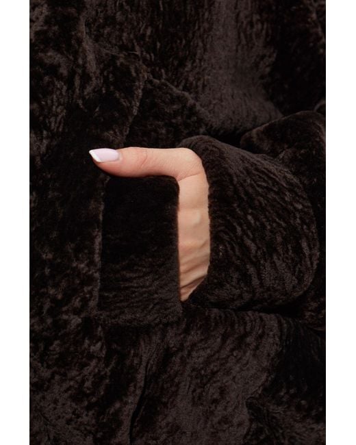Arma Black Long-Sleeved Zip-Up Coat
