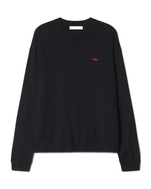 Maison Kitsuné Black Profile Fox Comfort Jumper for men