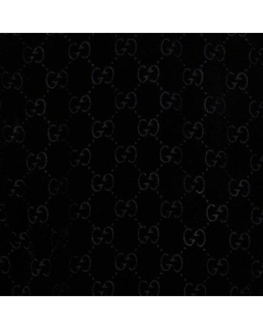 Gucci Black Gg Stretch Devoré Velvet Pants