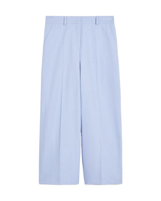 Weekend by Maxmara Blue Zircone Wide Leg Trousers