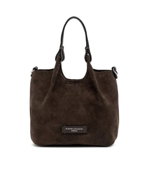 Gianni Chiarini Brown Dua Suede Tote Bag