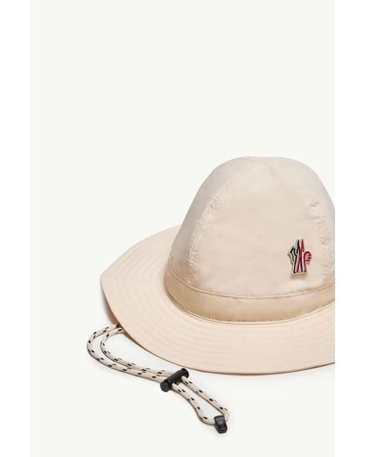 Moncler White Grenoble Wide Brim Bucket Hat