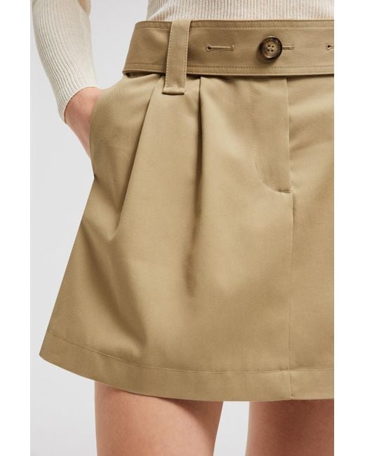 Moncler Natural Gabardine Mini Skirt