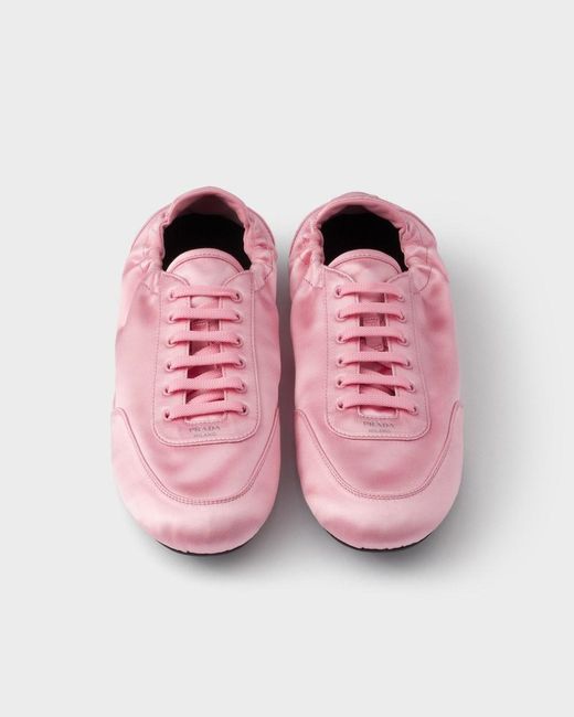 Prada Pink Collapse Low-Top Sneakers