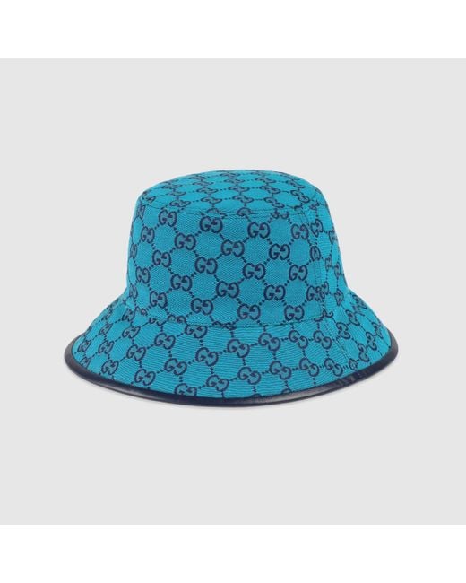 Gucci Blue Gg Bucket Hat