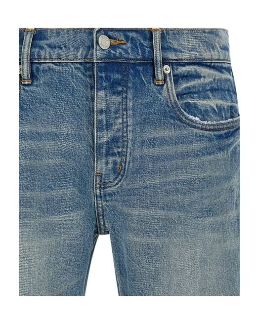 Purple Brand Blue P004 Worn Flared Jeans for men