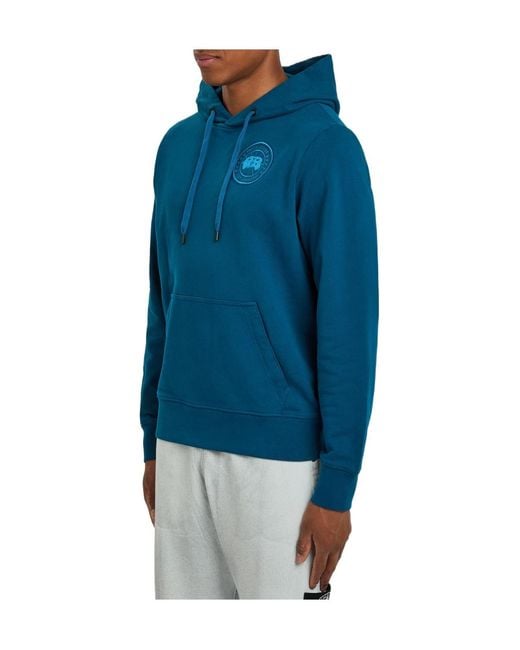 Canada Goose Blue Hooded Embroidered Cotton Sweatshirt for men