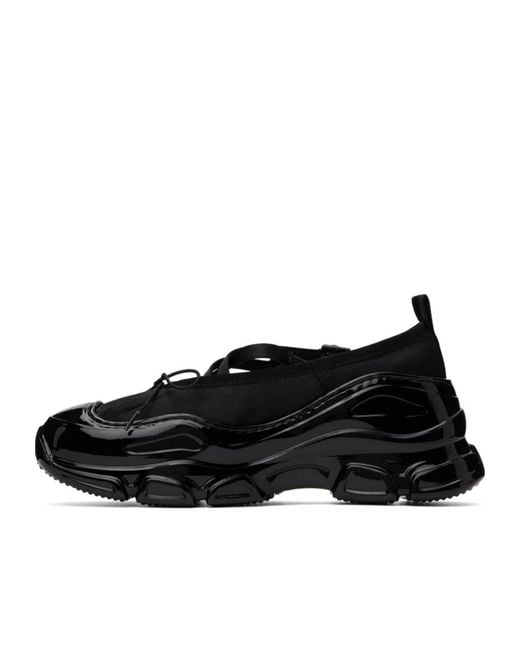 Simone Rocha Black Round Toe Panelled Ballerines