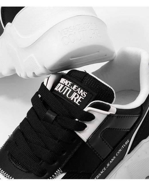 Versace Jeans Black Lace-Up Sneakers