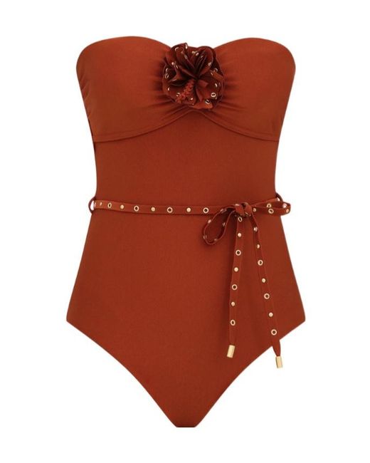 Zimmermann Red Indra Studded Flower 1Pc