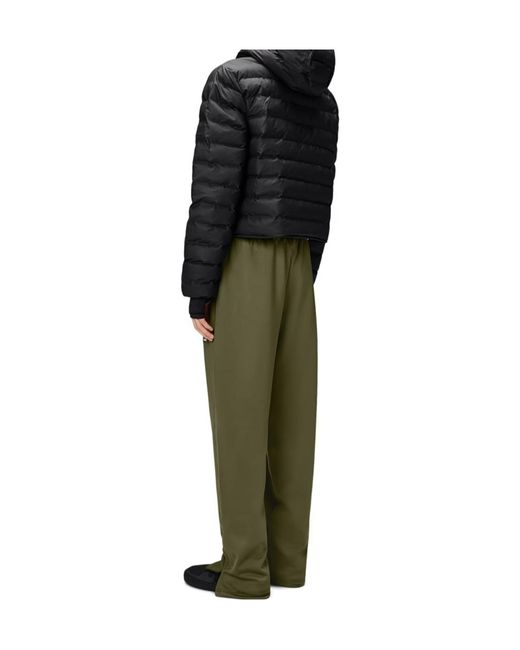 Rains Black Lohja Short Puffer Jacket