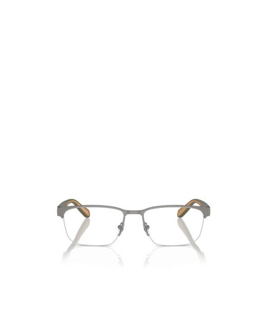 Emporio Armani Natural Rectangular Frame Glasses for men