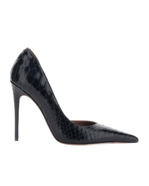 Paris Texas Blue Vera Embossed Pumps
