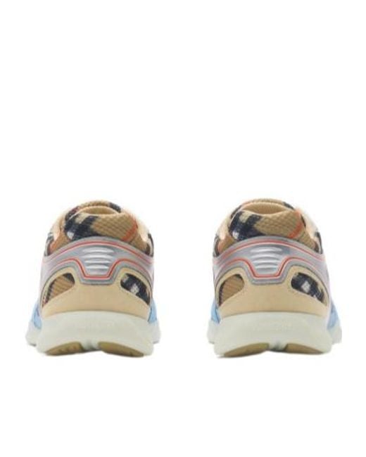 Burberry Blue Check Matrix Sport Sneakers for men