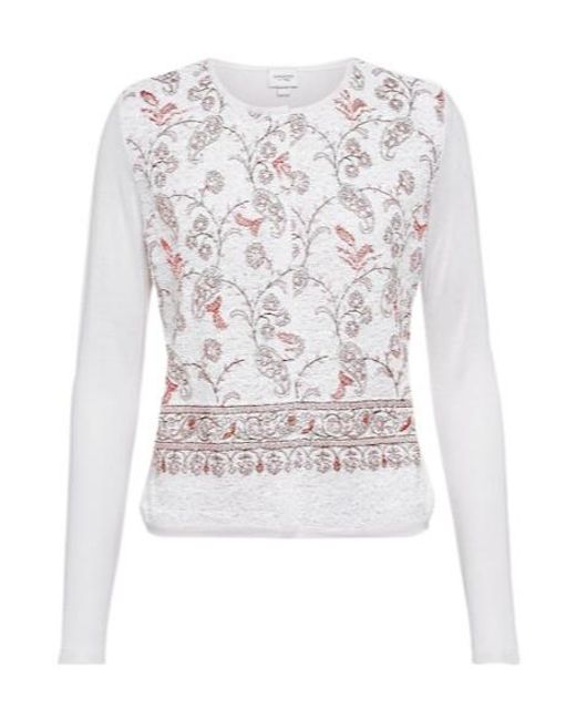 Giambattista Valli White Floral Embroidered Cardigan