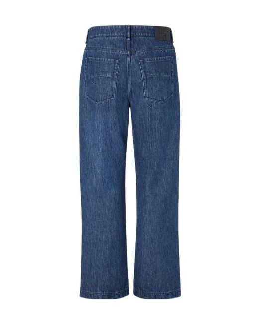 Fendi Blue High Waisted Straight Leg Jeans for men
