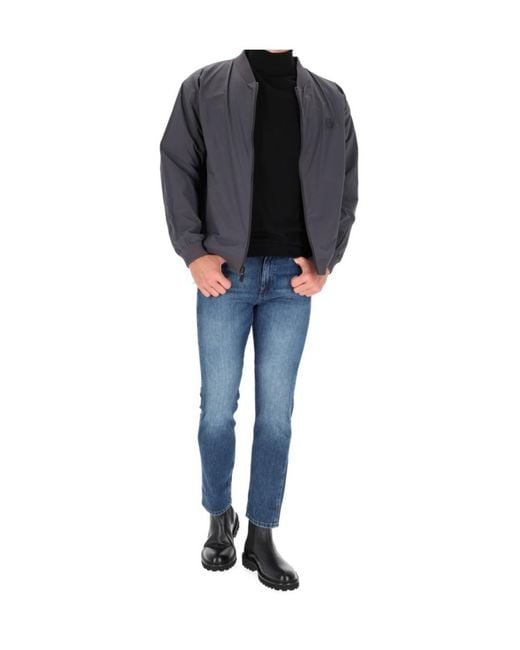 Boss Gray Boss Zip-Up Reversible Jacket for men