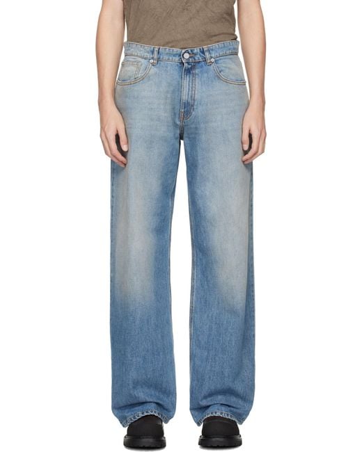 ERL Blue Breakwater Wash Jeans for men