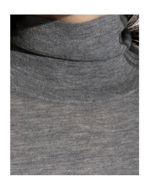 Lisa Yang Gray Danette Turtleneck Knitted Jumper