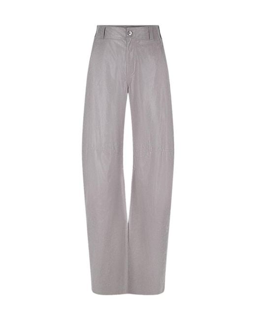 Brunello Cucinelli Gray Casual Pants With Belt Loops