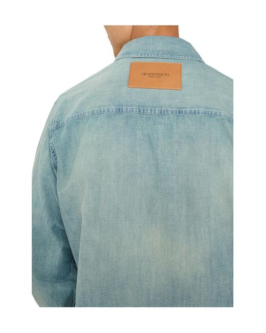 J.W. Anderson Blue Chambray Denim Shirt for men