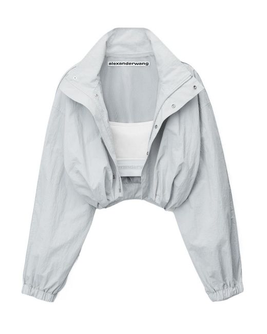 Alexander Wang Gray Bolero Track Jacket
