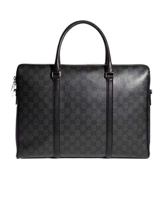 Gucci Black Essence Classic Medium Briefcase for men
