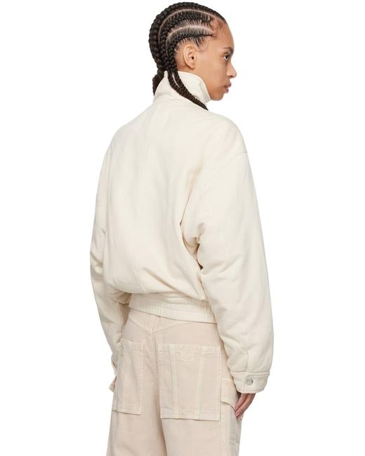 Isabel Marant Natural Paverti Panelled Bomber Jacket