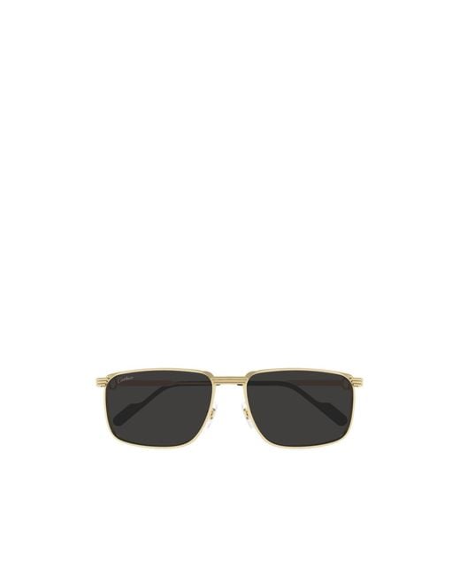 Cartier Multicolor Rectangular Metal Sunglasses for men