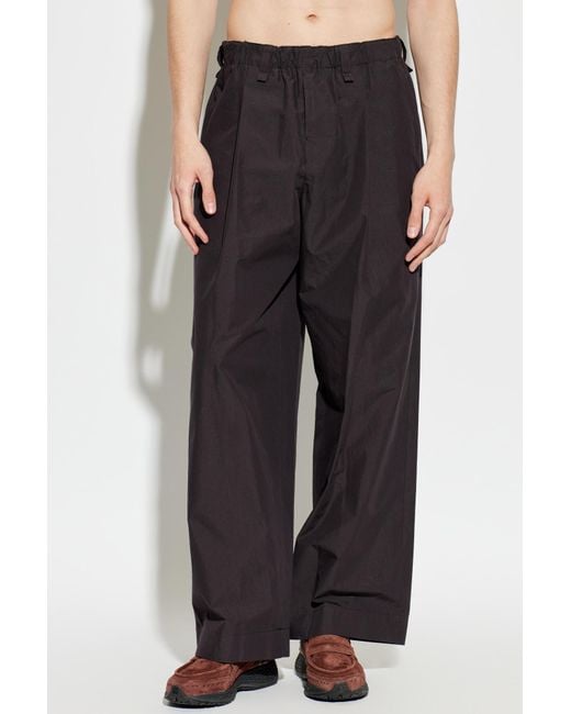 Homme Plissé Issey Miyake Black Pleated Elasticated-Waist Trousers for men